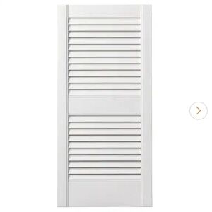 2 Pair Ply Gem 15 in. x 39 in. Open Louvered Shutters 2 Pair White